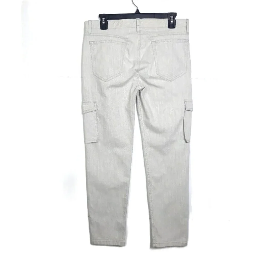 Theory Baratini Wordly Ankle Cargo Mid-Rise Jeans 10 Utility Gorpcore